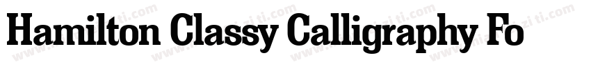 Hamilton Classy Calligraphy Font字体转换